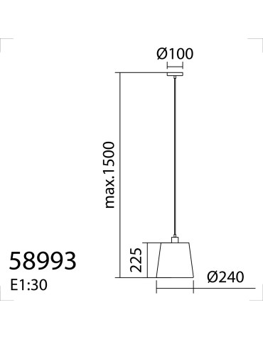 MDC Lampa wisząca DEKO chrom matowy E27 szklany klosz 589933501 - product 2