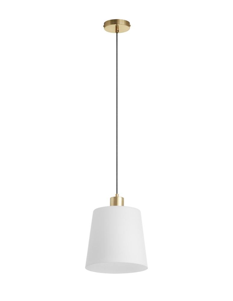 MDC Lampa wisząca DEKO mosiądz mat E27 szklany klosz 589936101