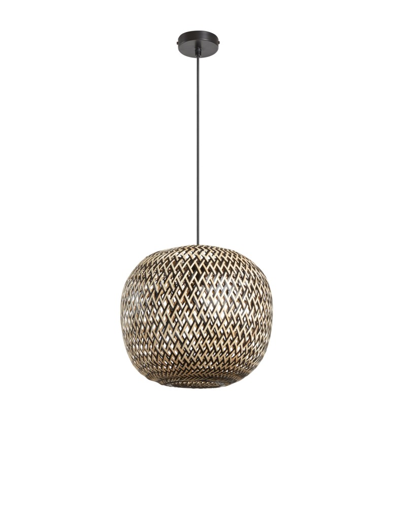 MDC Lampa wisząca KENIA L bambus+czarny ø38cm 1xE27 579375401