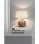 MDC Lampa stołowa NAIROBI bambus naturalny E27 abażur biały 589275504