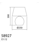 MDC Lampa stołowa NAIROBI bambus naturalny E27 abażur biały 589275504
