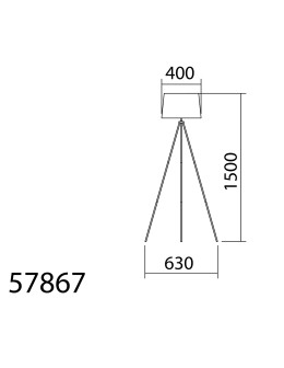 MDC Lampa podłogowa TRIPODE biały mat 1xE27 abażur ivory 578678104 - produkt 2