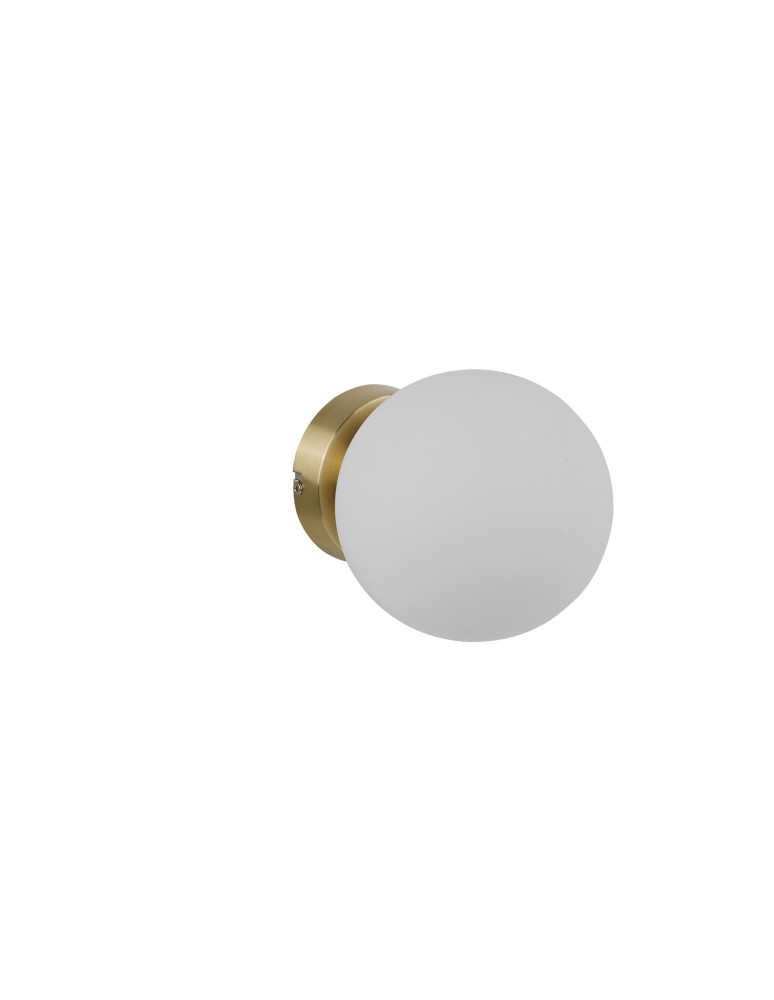 MDC Lampa ścienna RONDA mosiądz mat 1xE27 śr. klosza 15cm 577736101