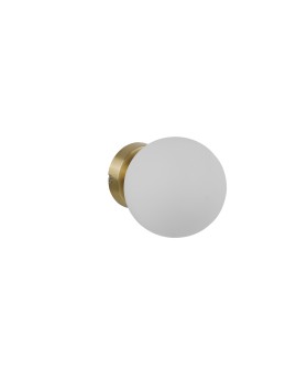 MDC Lampa ścienna RONDA mosiądz mat 1xE27 śr. klosza 15cm 577736101