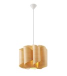 MDC Lampa wisząca CORTEN biały E27bambus naturalny 522268080