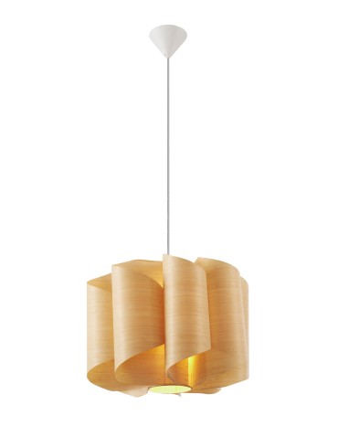 MDC Lampa wisząca CORTEN biały E27bambus naturalny 522268080