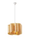 MDC Lampa wisząca CORTEN biały E27bambus naturalny 522268080