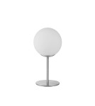 MDC Lampa stołowa RONDA chrom matowy 1xE27 śr. klosza 15cm 577713501