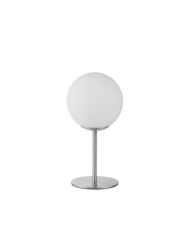 MDC Lampa stołowa RONDA chrom matowy 1xE27 śr. klosza 15cm 577713501