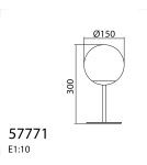 MDC Lampa stołowa RONDA chrom matowy 1xE27 śr. klosza 15cm 577713501
