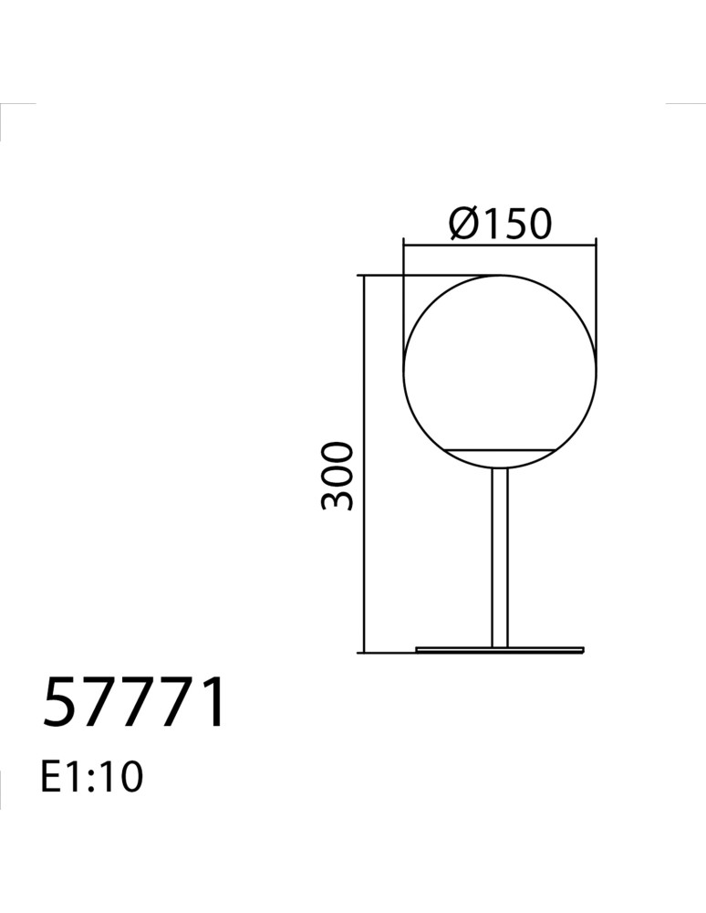 MDC Lampa stołowa RONDA chrom matowy 1xE27 śr. klosza 15cm 577713501