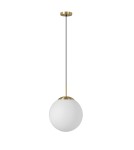MDC Lampa wisząca RONDA mosiądz mat 1xE27 śr. klosza 30cm 577766101