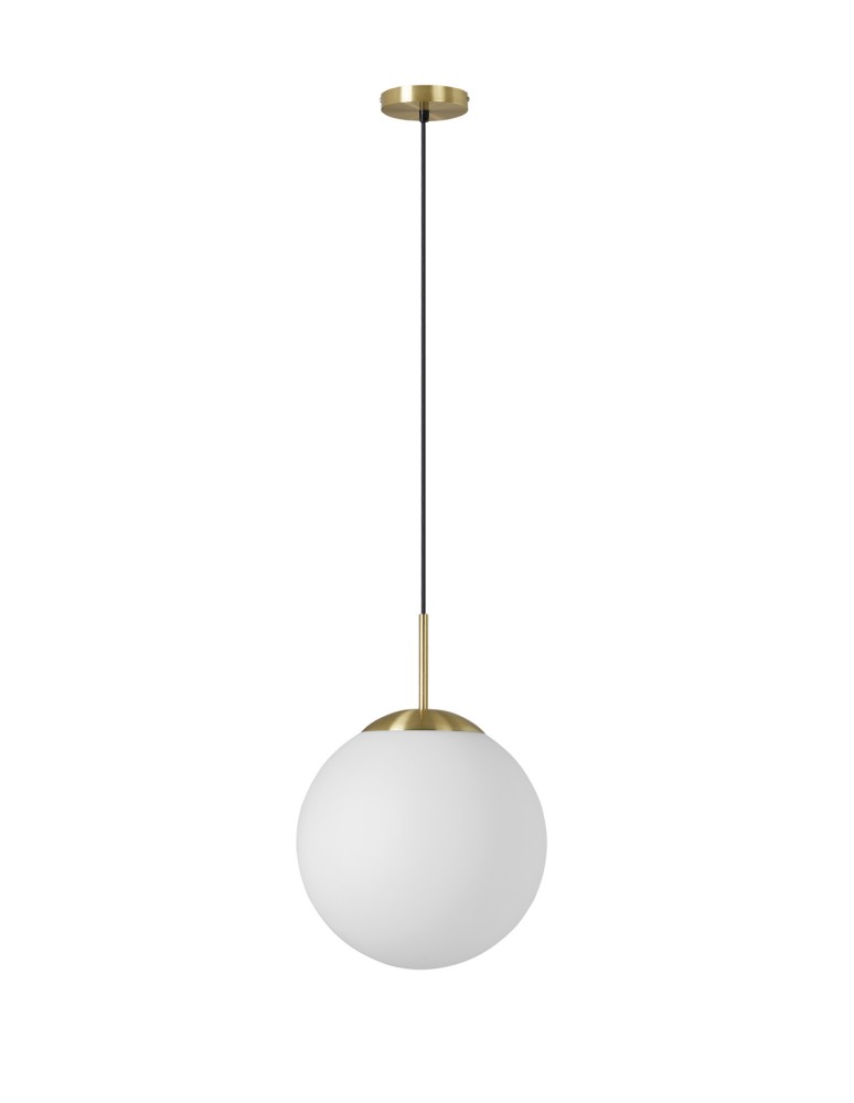 MDC Lampa wisząca RONDA mosiądz mat 1xE27 śr. klosza 30cm 577766101