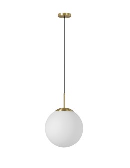 MDC Lampa wisząca RONDA mosiądz mat 1xE27 śr. klosza 30cm 577766101