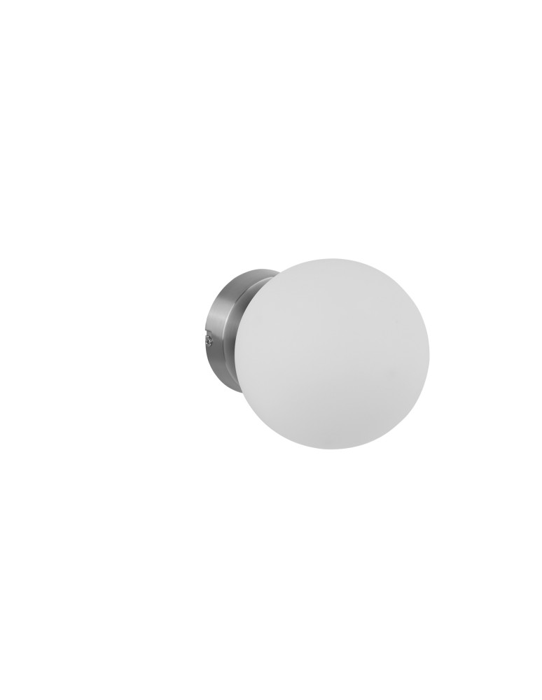 MDC Lampa ścienna RONDA chrom matowy 1xE27 śr. klosza 15cm 577733501