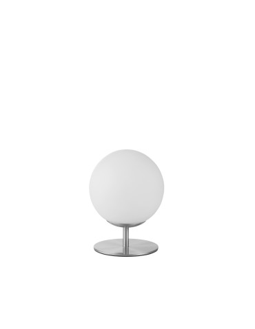 MDC Lampa stołowa niska RONDA chrom matowy 1xE27 śr. klosza 15cm 577723501