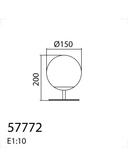 MDC Lampa stołowa niska RONDA chrom matowy 1xE27 śr. klosza 15cm 577723501 - product 2