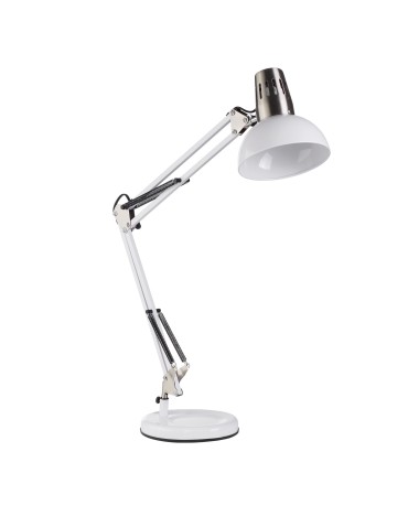 MDC Lampa stołowa ARTIC biały mat, chrom matowy 1xE27 w zestawie uchwyt do blatu 577938101