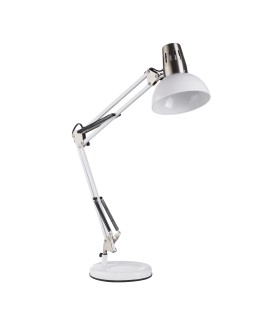 MDC Lampa stołowa ARTIC biały mat, chrom matowy 1xE27 w zestawie uchwyt do blatu 577938101