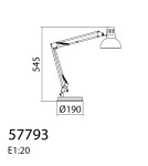 MDC Lampa stołowa ARTIC biały mat, chrom matowy 1xE27 w zestawie uchwyt do blatu 577938101