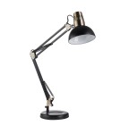 MDC Lampa stołowa ARTIC czarny mat, mosiądz antyczny 1xE27 w zestawie uchwyt do blatu 577939101