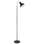 MDC Lampa podłogowa CIGNO czarny mat 1xE27 ruchoma 577959101