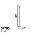 MDC Lampa podłogowa CIGNO czarny mat 1xE27 ruchoma 577959101