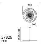 MDC Lampa wisząca PAMELA bambus naturalny ø75cm 1xE27 578265501