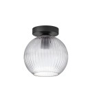 MDC Lampa sufitowa CANICA czarny, szkło transparentne Ø20 E27 589869105