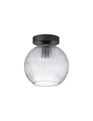 MDC Lampa sufitowa CANICA czarny, szkło transparentne Ø20 E27 589869105