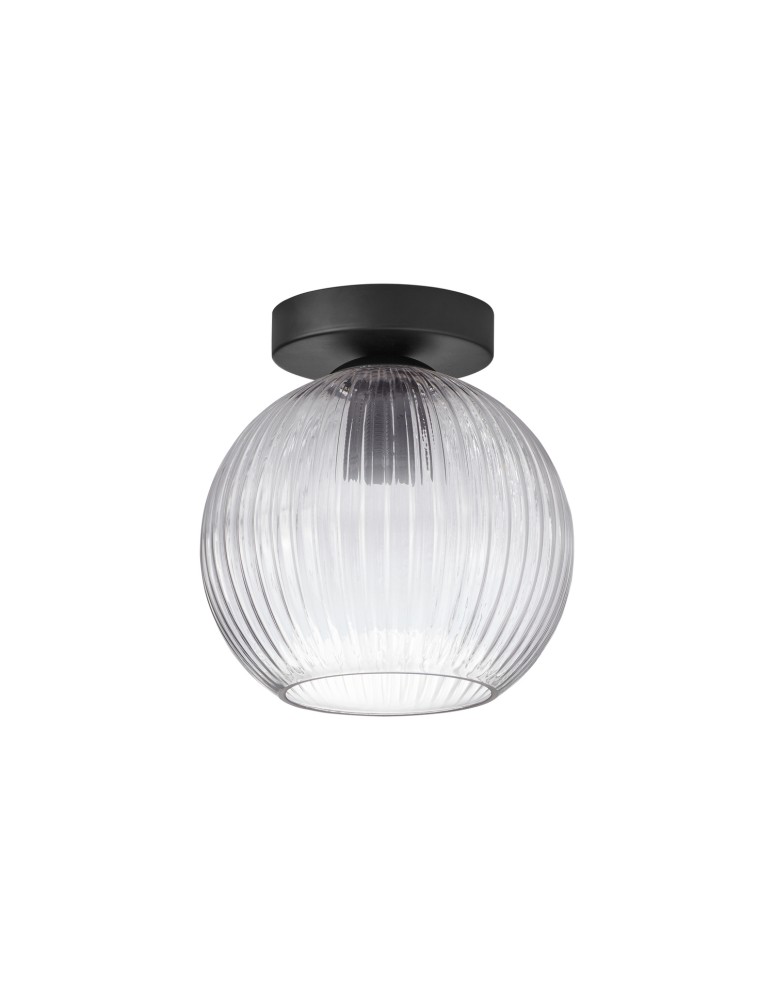 MDC Lampa sufitowa CANICA czarny, szkło transparentne Ø20 E27 589869105