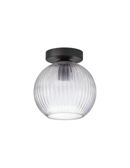 MDC Lampa sufitowa CANICA czarny, szkło transparentne Ø20 E27 589869105