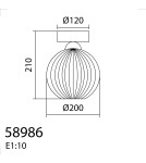 MDC Lampa sufitowa CANICA czarny, szkło transparentne Ø20 E27 589869105