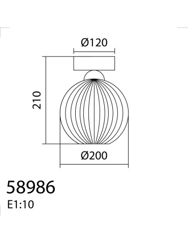 MDC Lampa sufitowa CANICA czarny, szkło transparentne Ø20 E27 589869105 - product 2