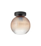MDC Lampa sufitowa CANICA czarny, szkło bursztynowe Ø20 E27 589869106