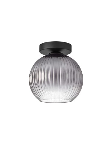 MDC Lampa sufitowa CANICA czarny, szkło dymione Ø20 E27 589869107