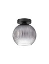 View MDC Lampa sufitowa CANICA czarny, szkło dymione Ø20 E27 589869107