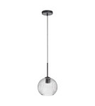 MDC Lampa wisząca CANICA czarny, szkło transparentne Ø20 E27 589879105