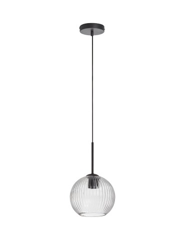 MDC Lampa wisząca CANICA czarny, szkło transparentne Ø20 E27 589879105