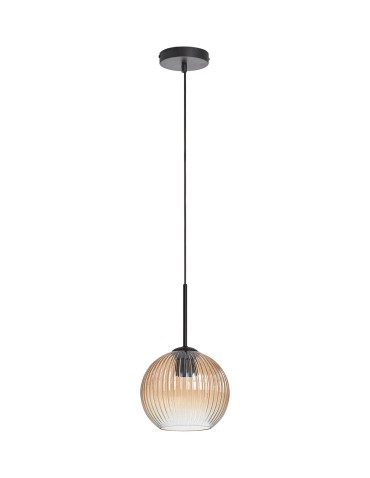 MDC Lampa wisząca CANICA czarny, szkło bursztynowe Ø20 E27 589879106