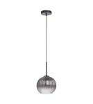 MDC Lampa wisząca CANICA czarny, szkło dymione Ø20 E27 589879107