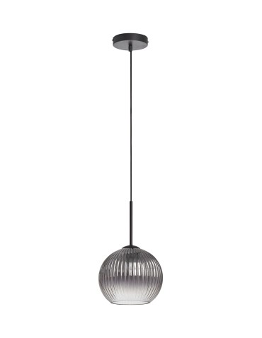 MDC Lampa wisząca CANICA czarny, szkło dymione Ø20 E27 589879107