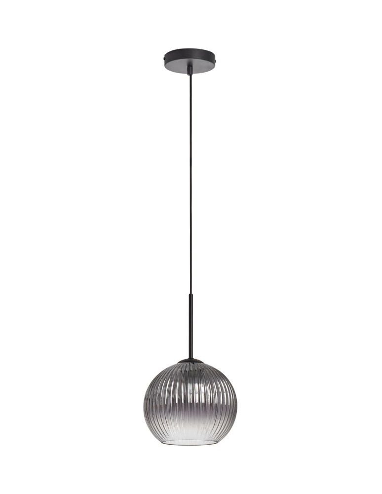 MDC Lampa wisząca CANICA czarny, szkło dymione Ø20 E27 589879107