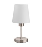 MDC Lampa stołowa DEKO chrom matowy E27 szklany klosz 589903501