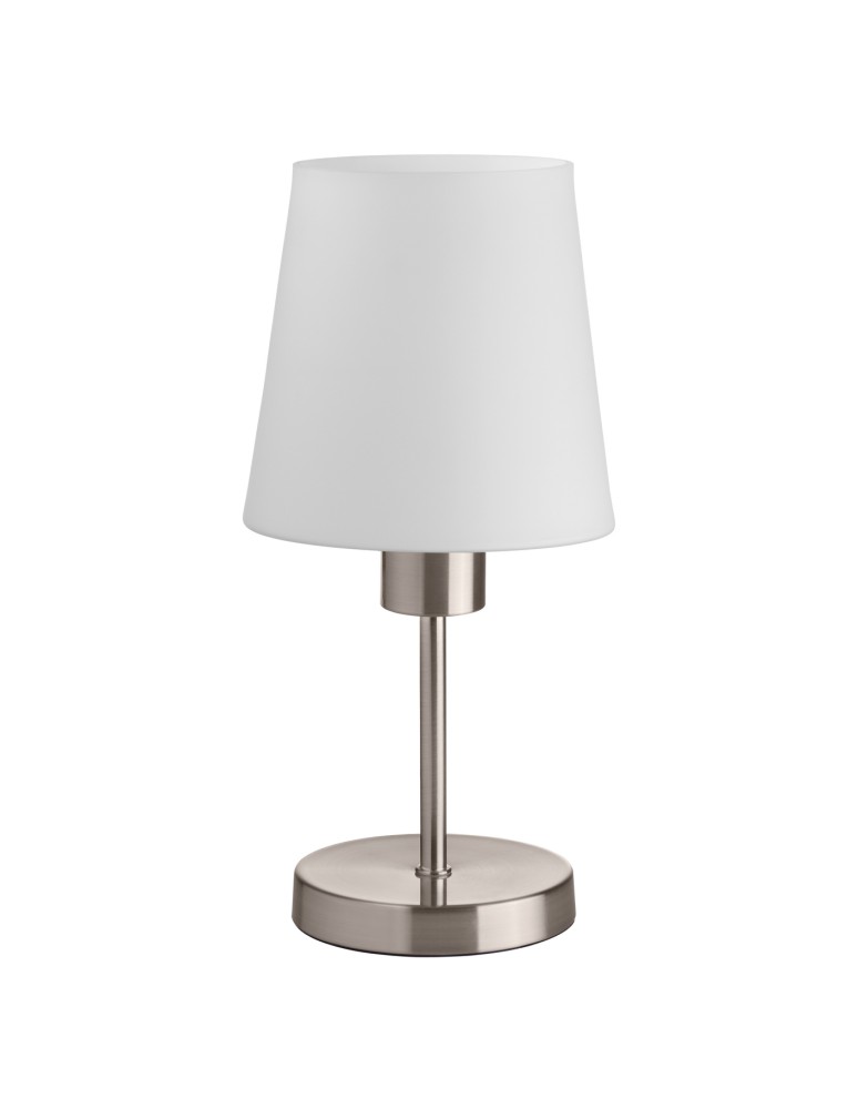 MDC Lampa stołowa DEKO chrom matowy E27 szklany klosz 589903501