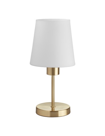 MDC Lampa stołowa DEKO mosiądz mat E27 szklany klosz 589906101