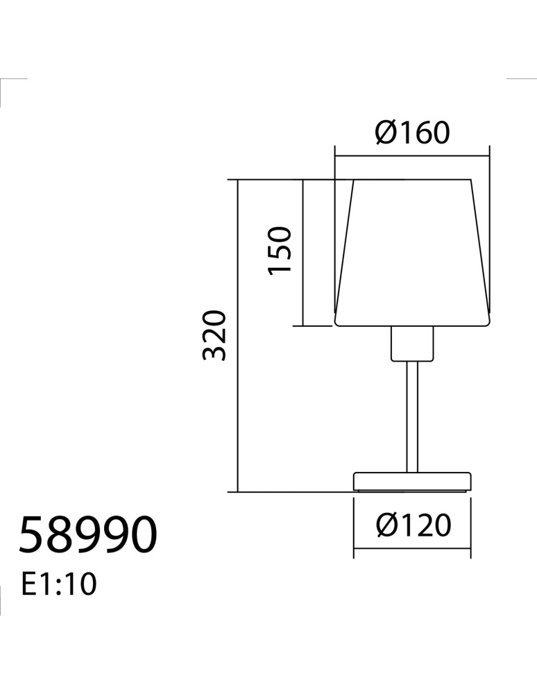 MDC Lampa stołowa DEKO czarny E27 szklany klosz 589909101