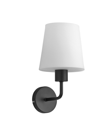MDC Lampa ścienna DEKO czarny E27 szklany klosz 589919101