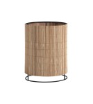 MDC Lampa stołowa RAIL czarny  1xE27 abażur z naturalnego bambusu 589105504