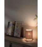 MDC Lampa stołowa RAIL czarny  1xE27 abażur z naturalnego bambusu 589105504